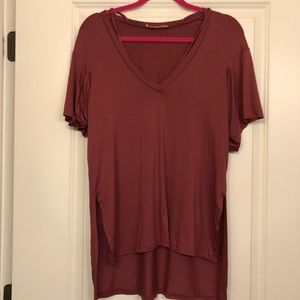 Crimson V Neck Shirt